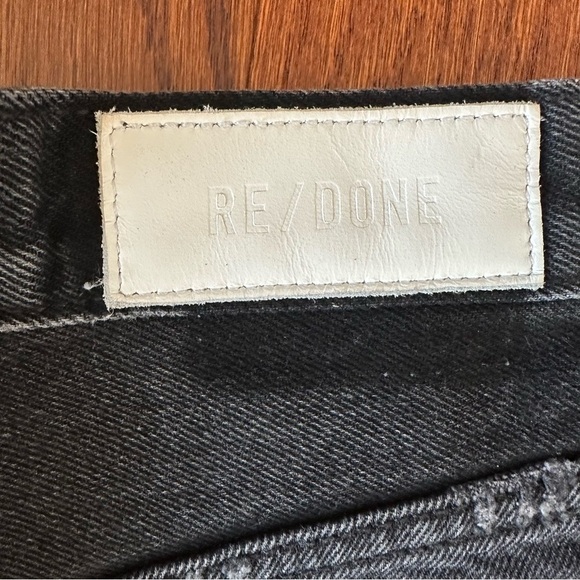 RE/DONE 50s Cut Off Shorts w25 Destroyed Shadow Black - Picture 8 of 10